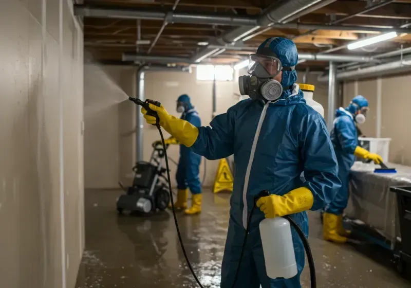 Basement Sanitization and Antimicrobial Treatment process in Culver, OR